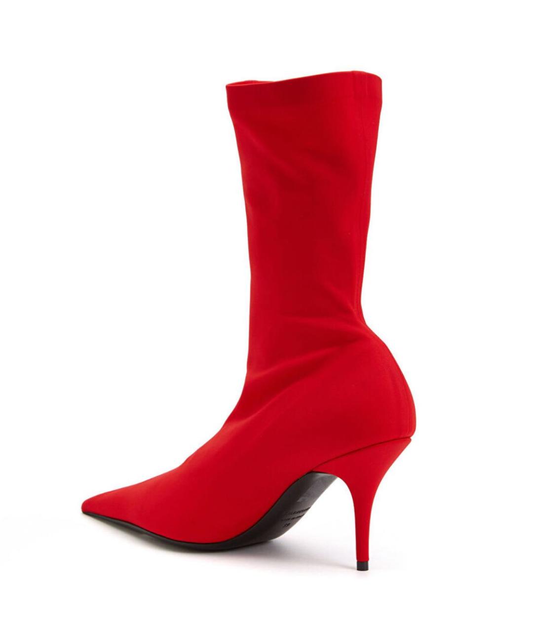 BALENCIAGA Красные текстильные ботильоны, фото 2