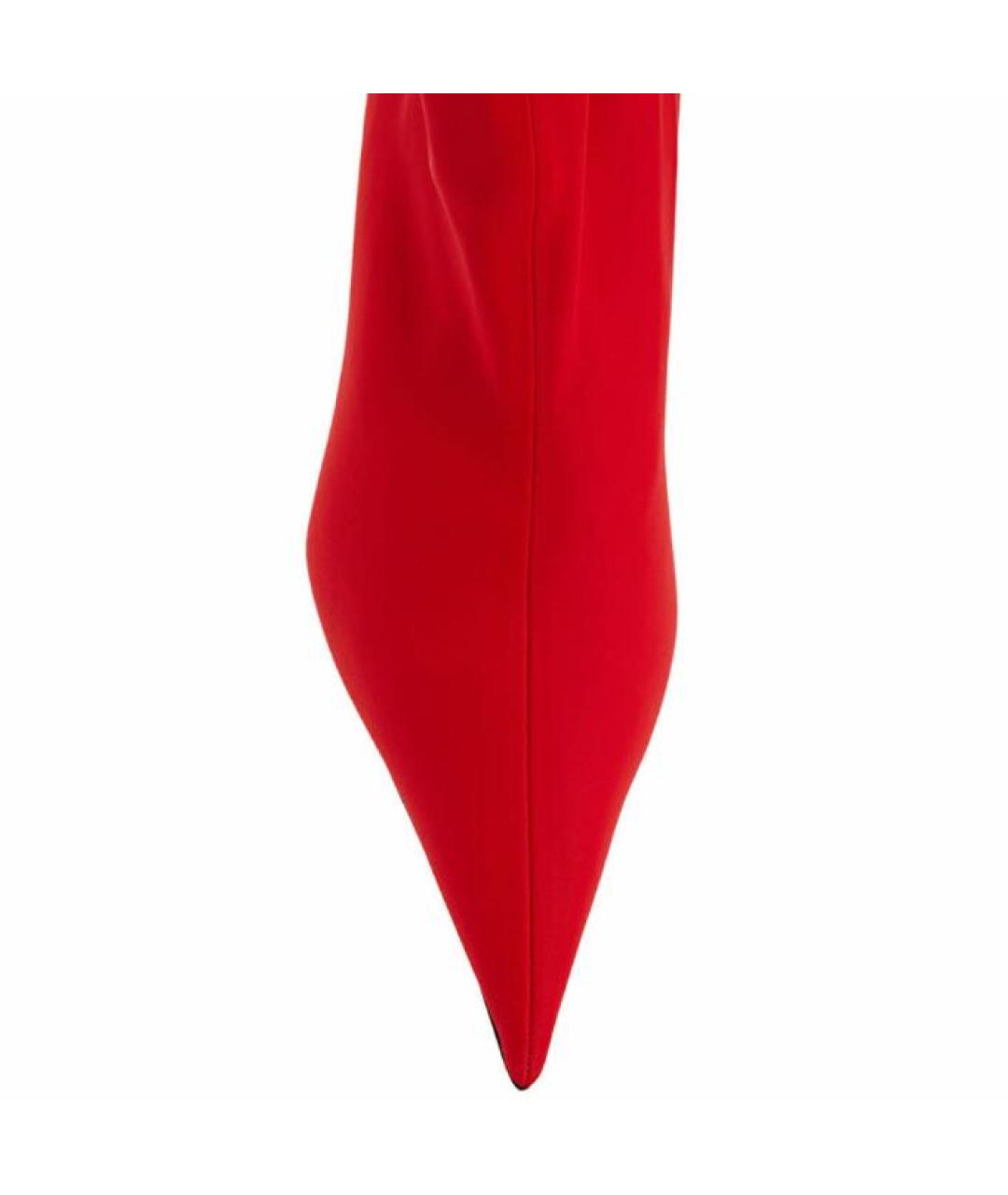 BALENCIAGA Красные текстильные ботильоны, фото 4