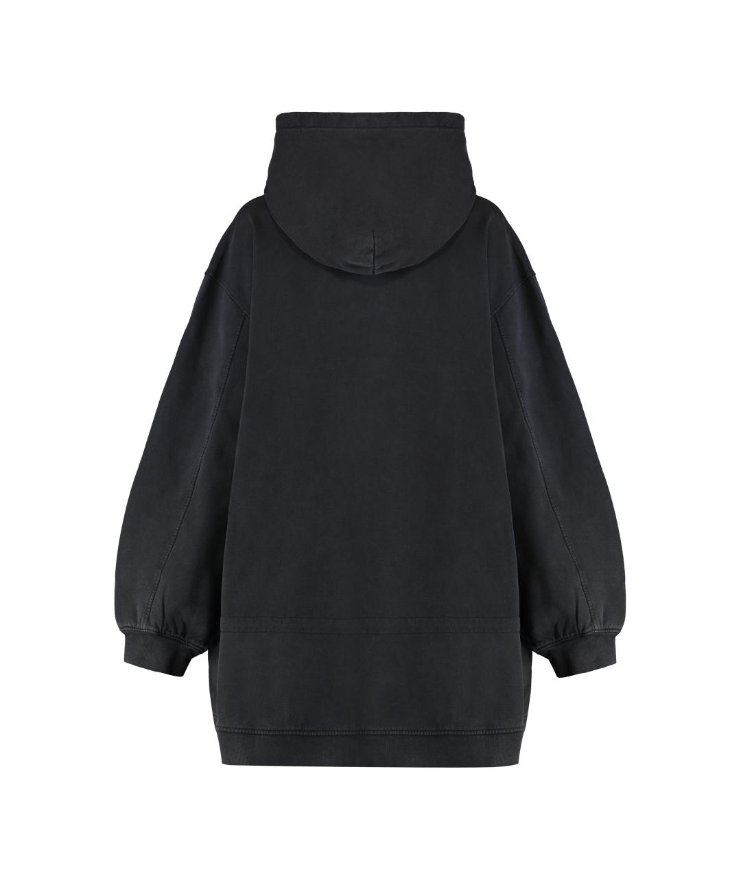 ALEXANDER WANG Черное хлопковое повседневное платье, фото 2