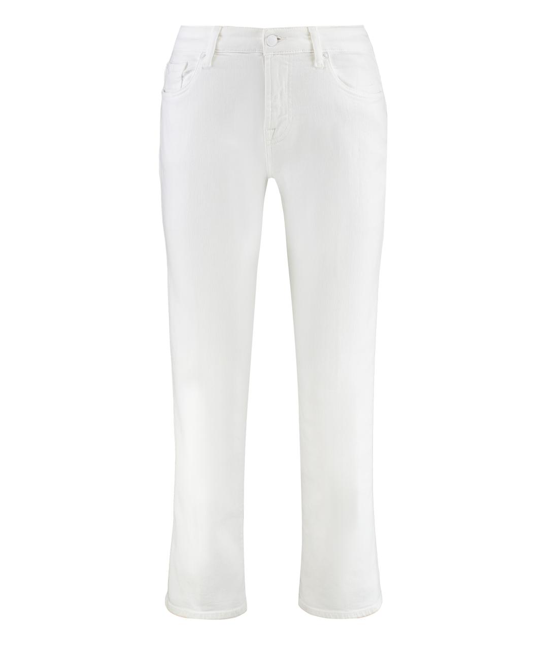 7 FOR ALL MANKIND Белые хлопковые прямые джинсы, фото 1