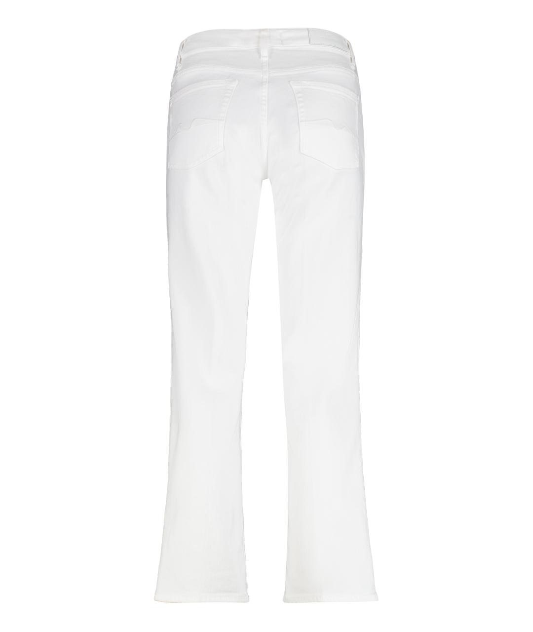 7 FOR ALL MANKIND Белые хлопковые прямые джинсы, фото 2
