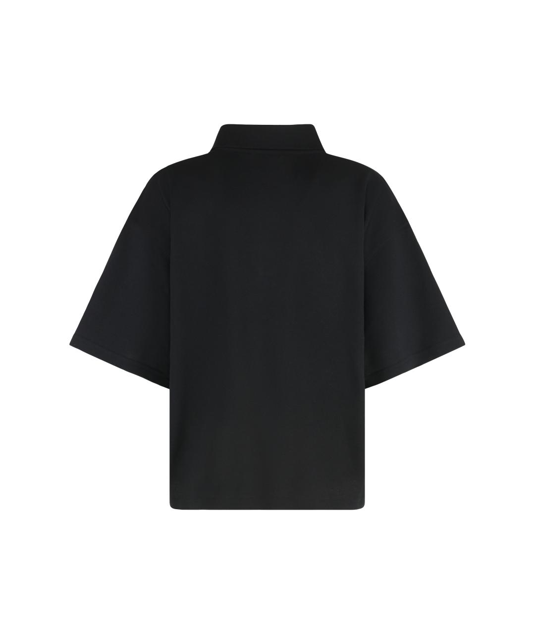 SAINT LAURENT Черная хлопковая футболка, фото 2