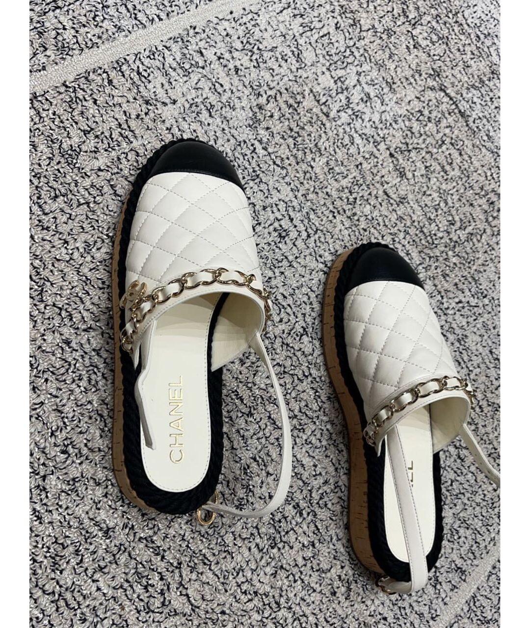 CHANEL Белые кожаные балетки, фото 7