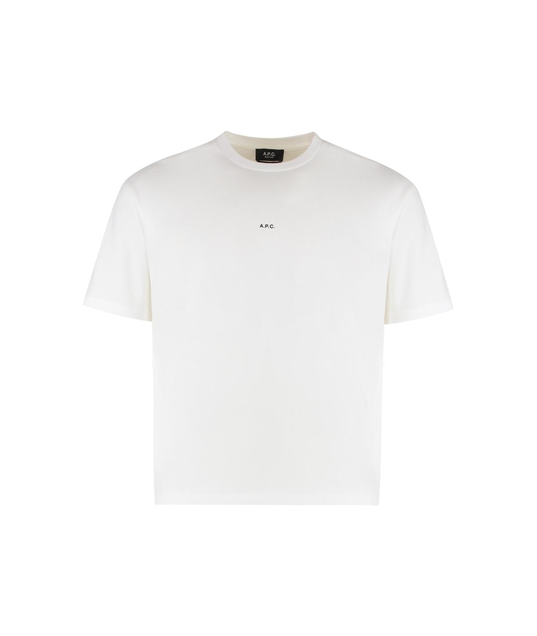 A.P.C. Белая хлопковая футболка, фото 1