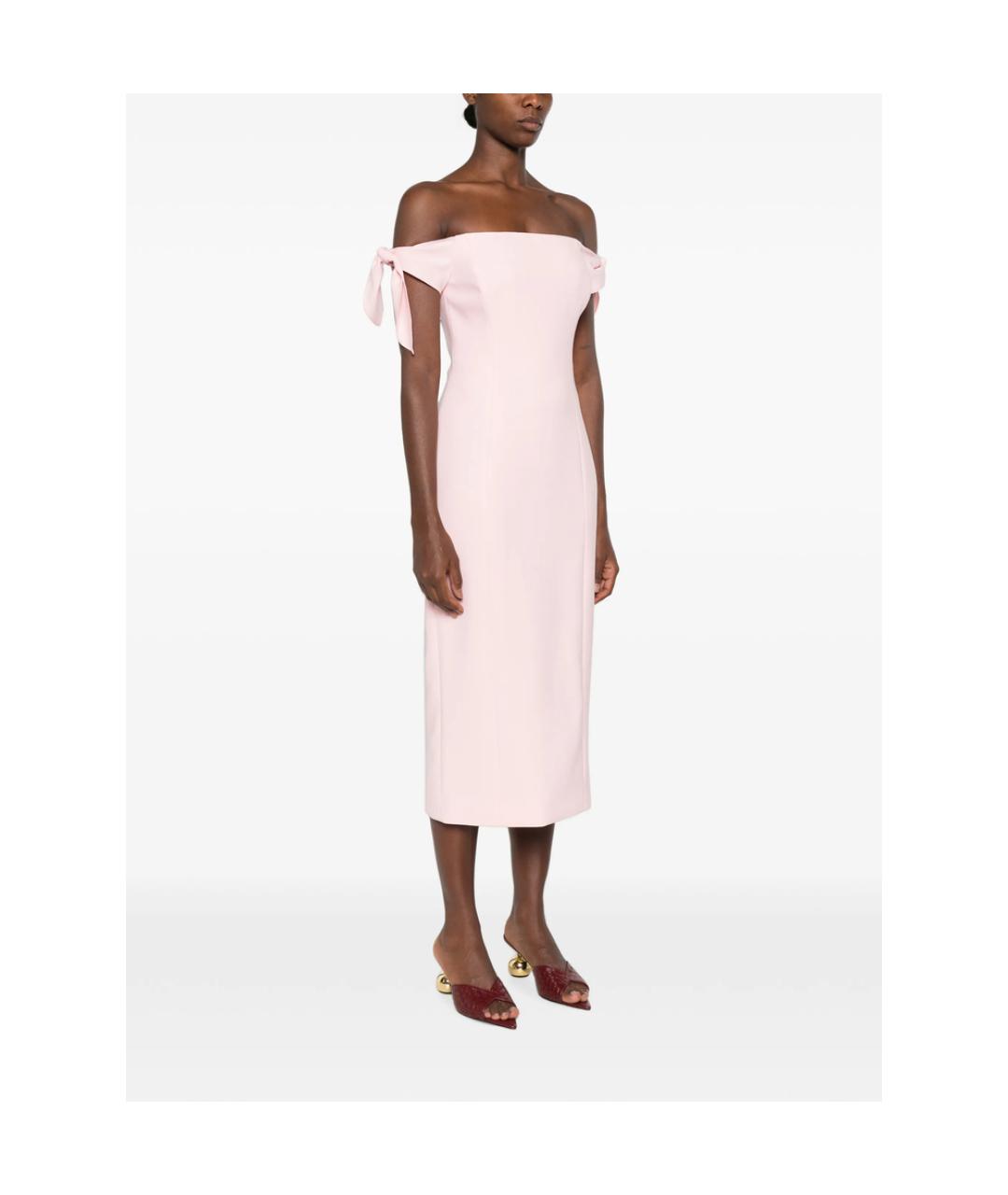 CAROLINA HERRERA Розовое коктейльное платье, фото 4