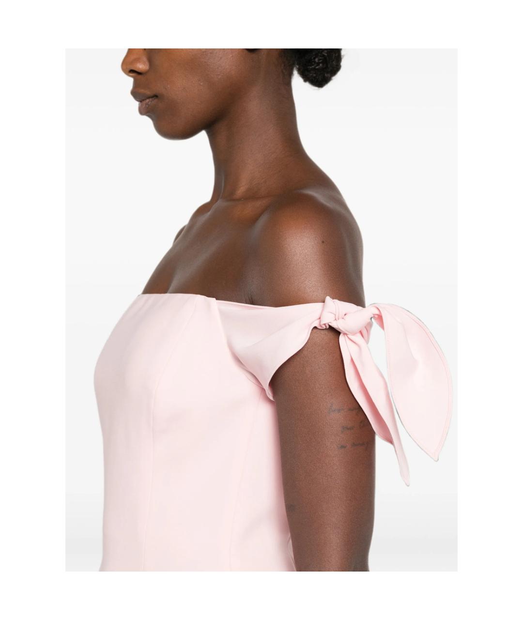 CAROLINA HERRERA Розовое коктейльное платье, фото 3