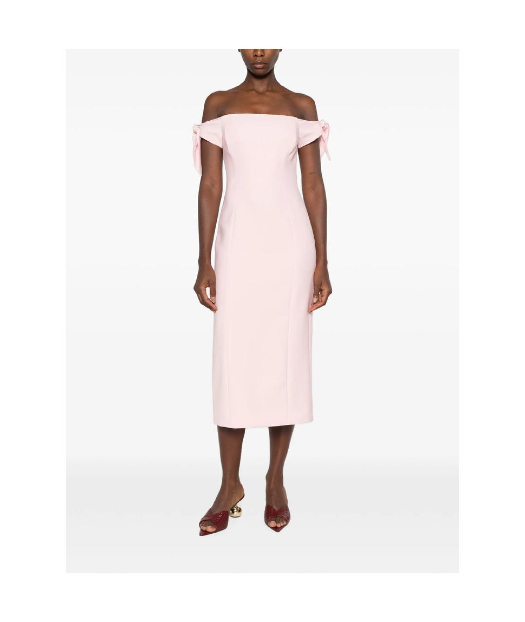 CAROLINA HERRERA Розовое коктейльное платье, фото 2