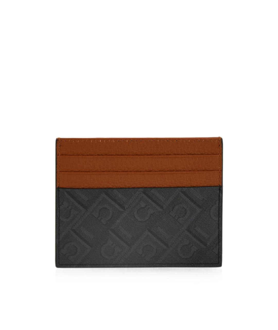 FERRAGAMO Черный кожаный кошелек, фото 3