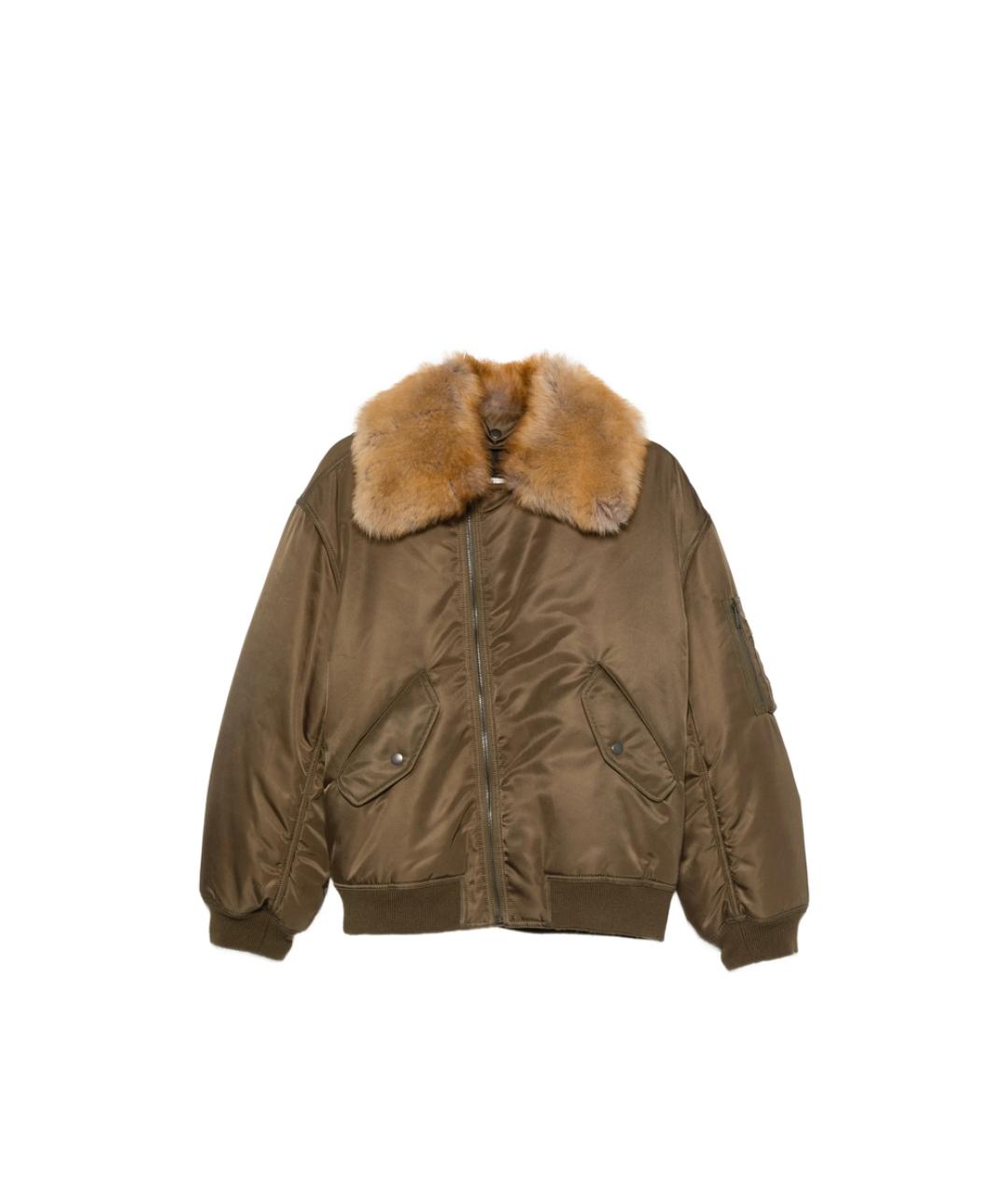 SAINT LAURENT Хаки полиамидовая куртка, фото 1
