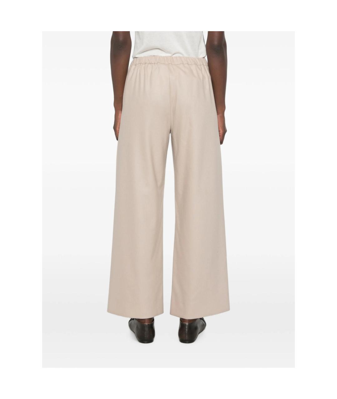 'S MAX MARA Бежевые шерстяные прямые брюки, фото 5
