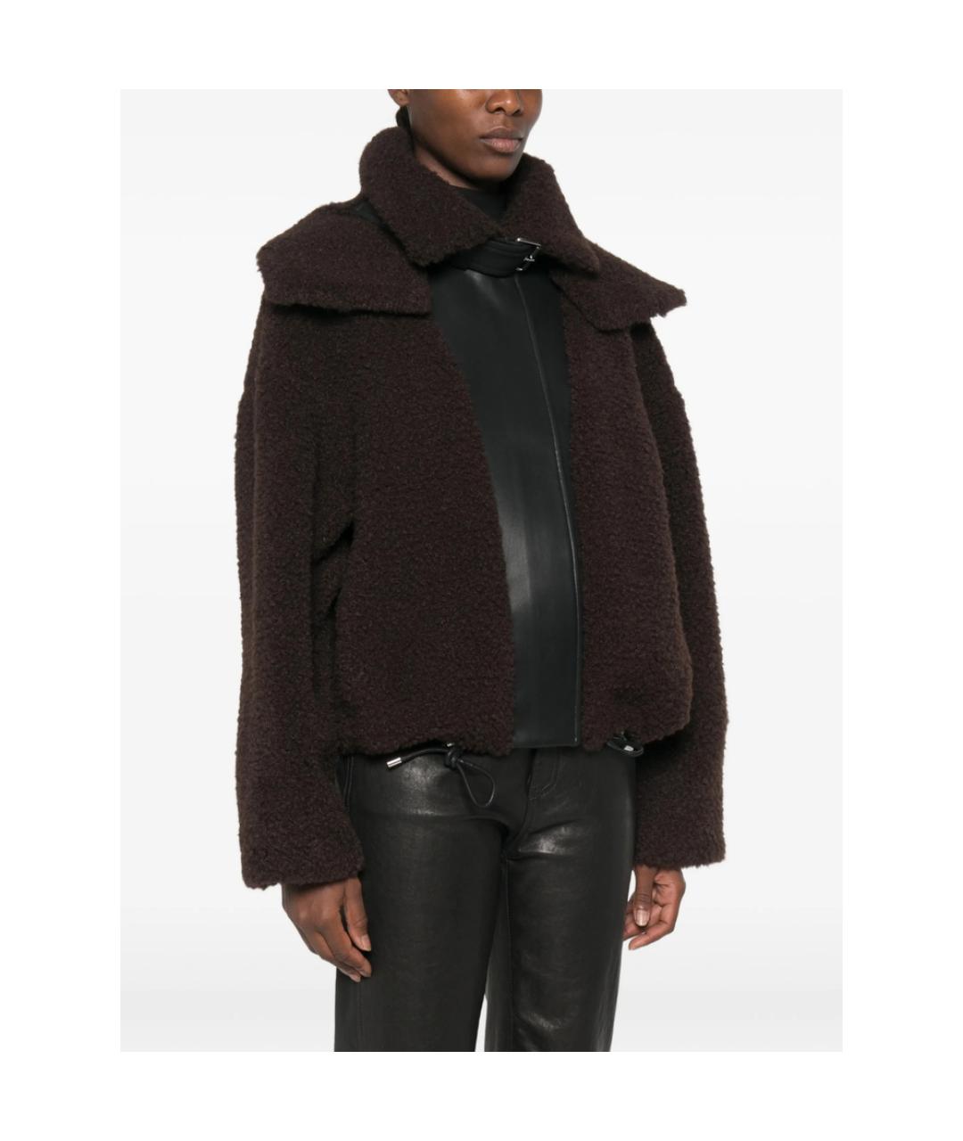 SPORTMAX Коричневая полиэстеровая куртка, фото 4