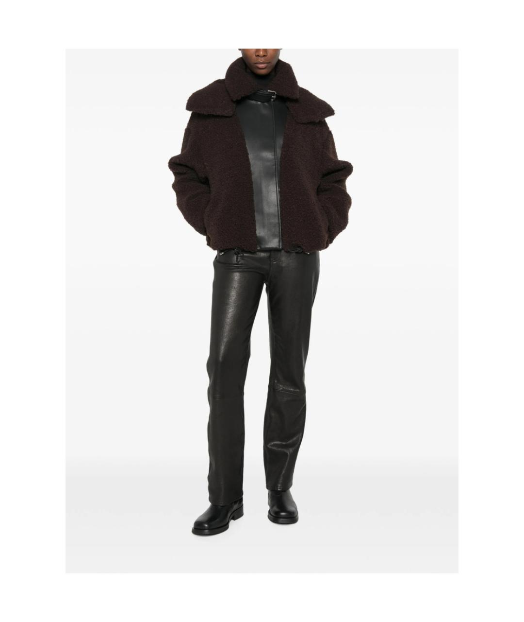 SPORTMAX Коричневая полиэстеровая куртка, фото 2