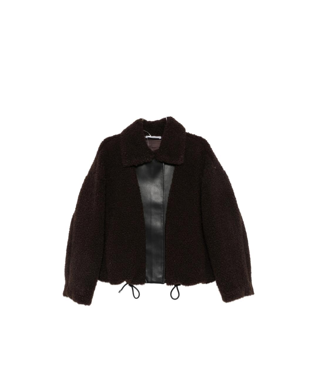 SPORTMAX Коричневая полиэстеровая куртка, фото 1
