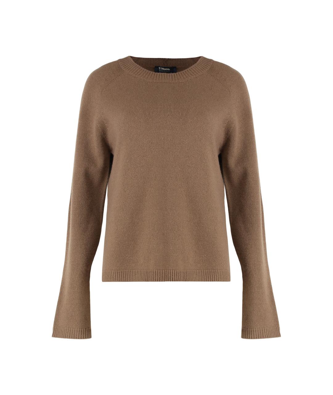 'S MAX MARA Коричневый шерстяной джемпер / свитер, фото 1