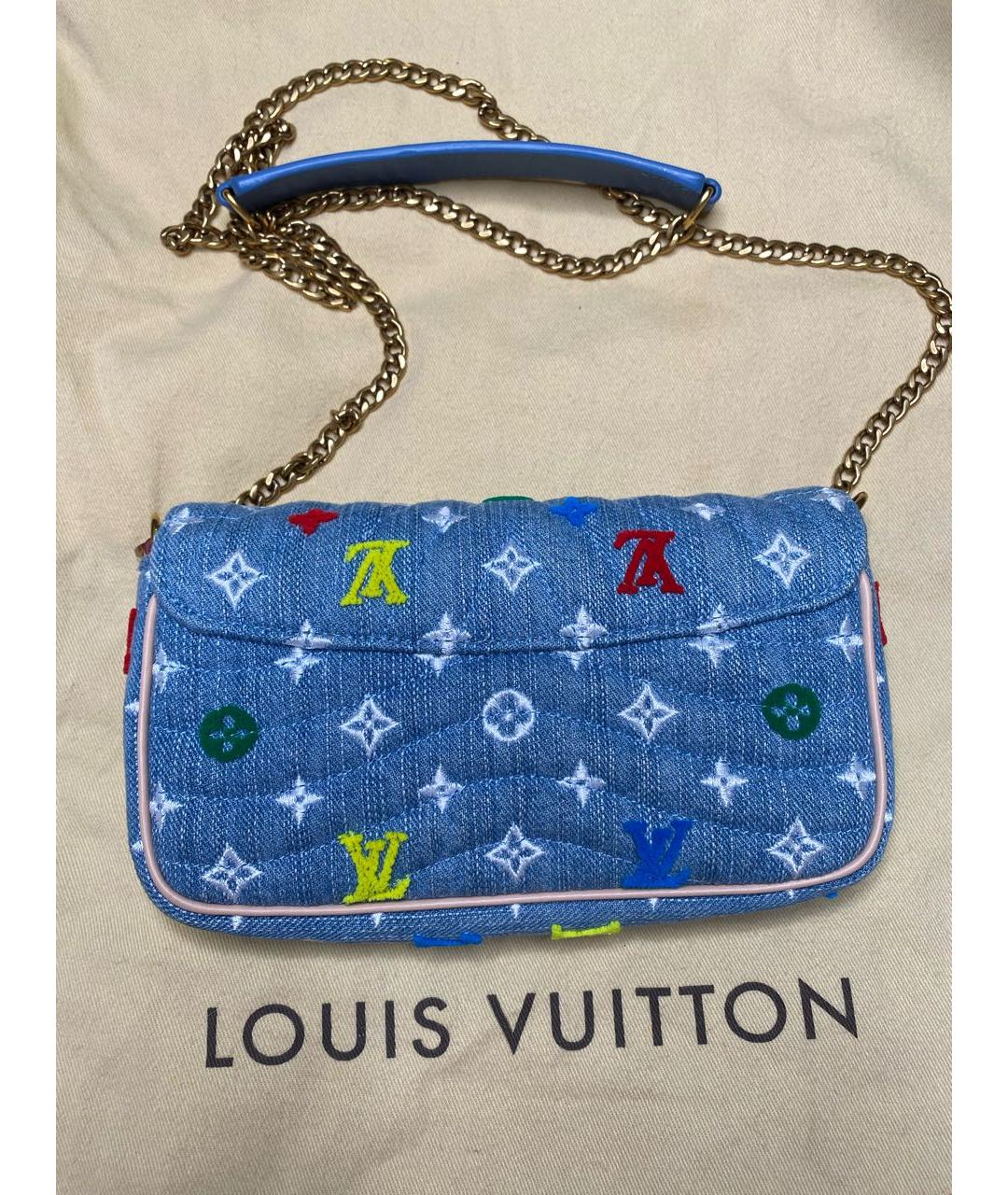 LOUIS VUITTON Синяя деним сумка через плечо, фото 2