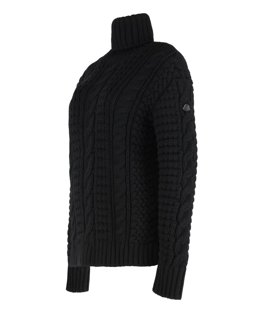 MONCLER Черный шерстяной джемпер / свитер, фото 3