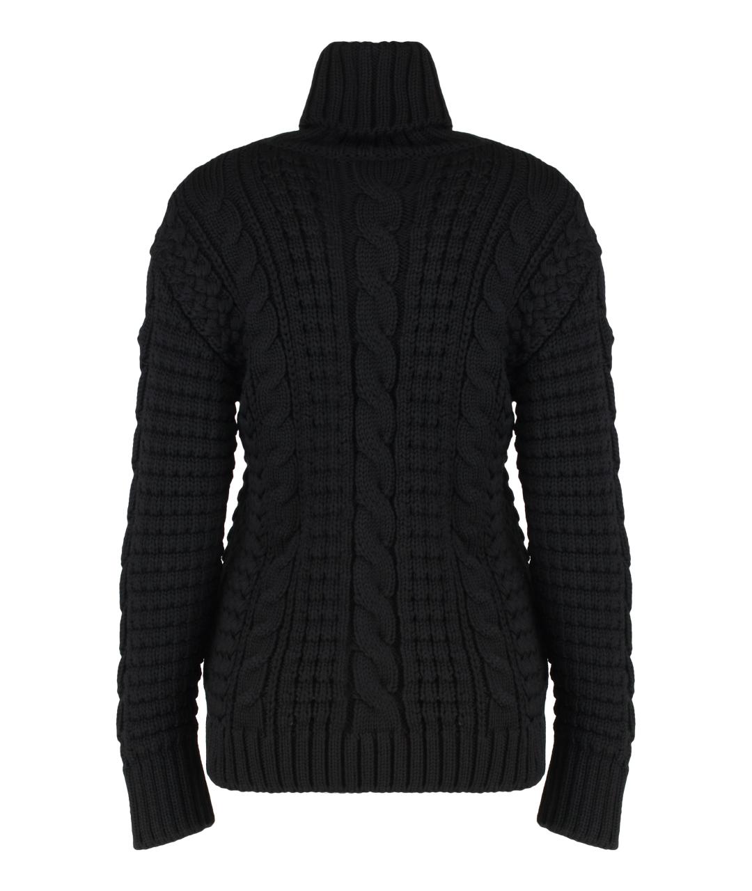 MONCLER Черный шерстяной джемпер / свитер, фото 2