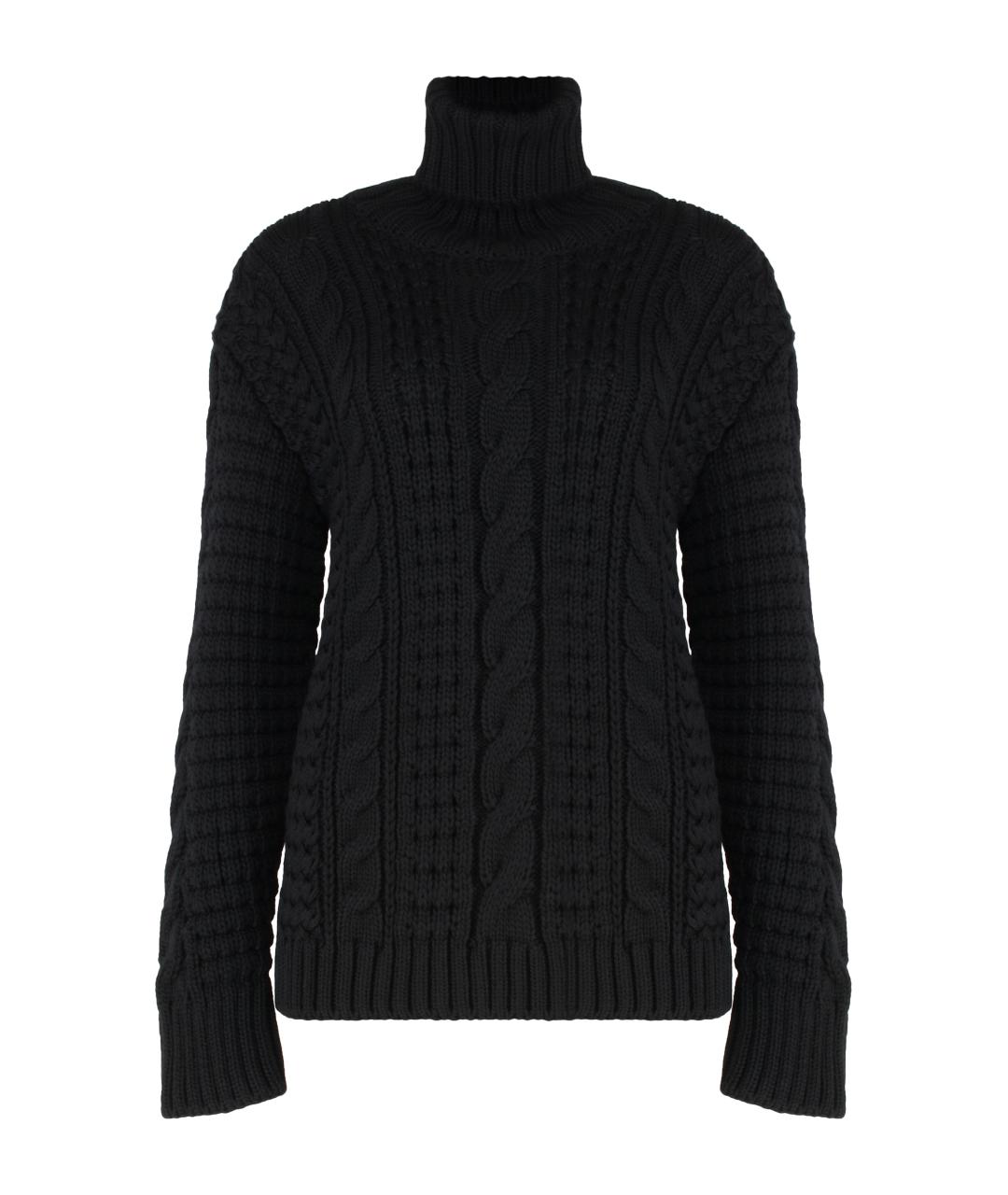 MONCLER Черный шерстяной джемпер / свитер, фото 1