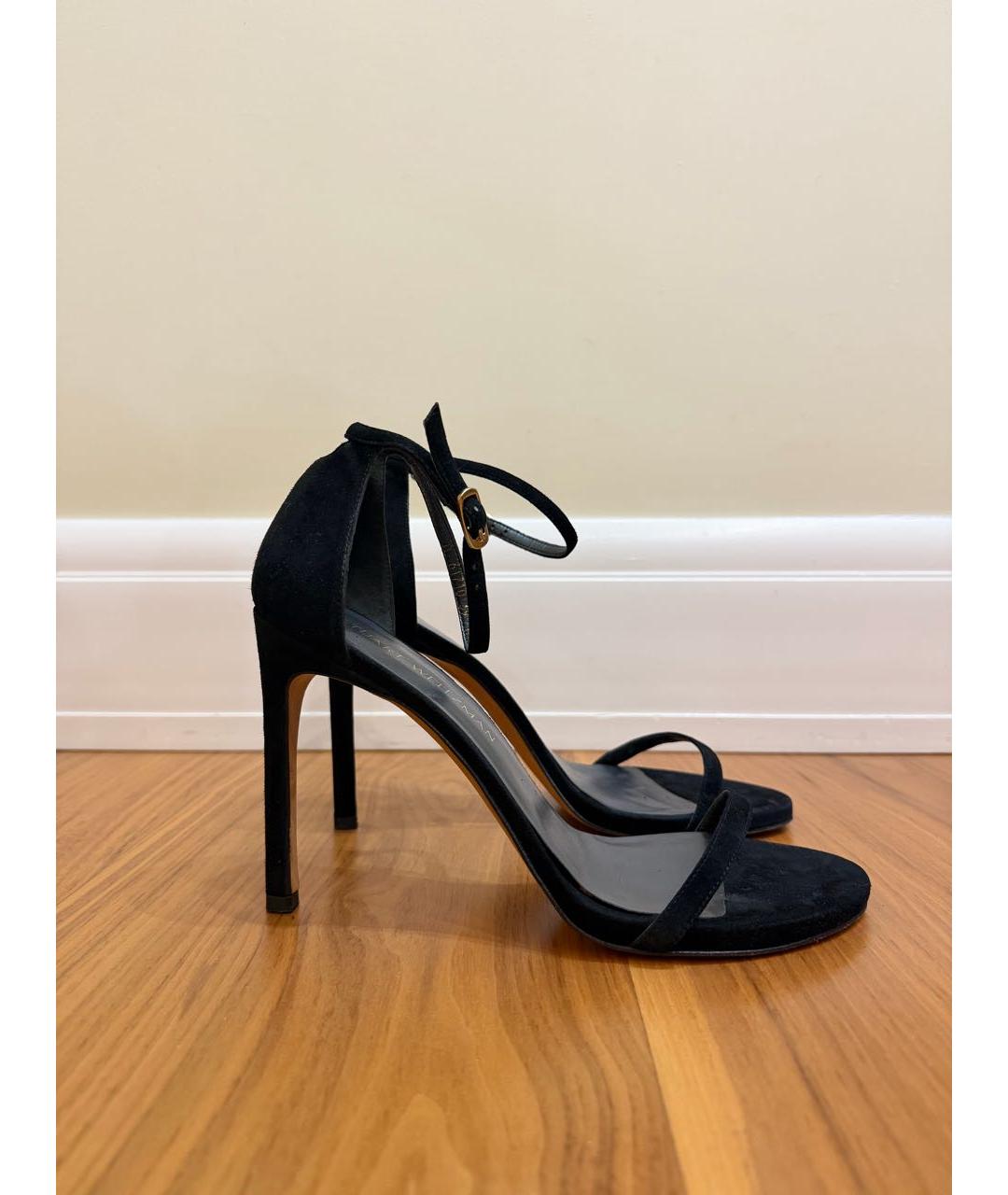 STUART WEITZMAN Черные замшевые босоножки, фото 6