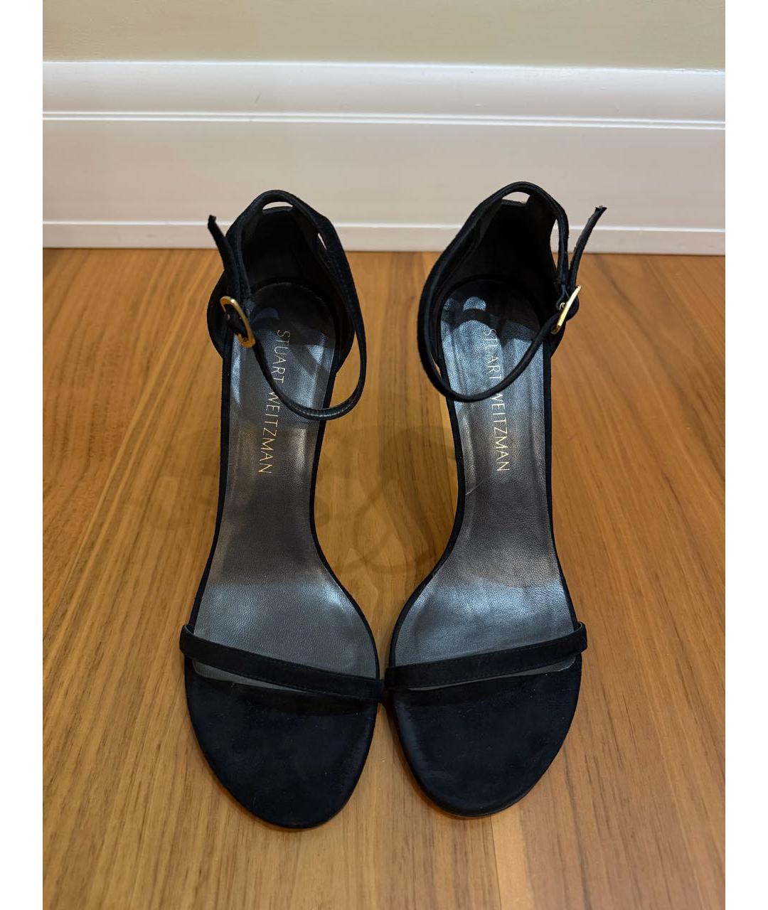 STUART WEITZMAN Черные замшевые босоножки, фото 2