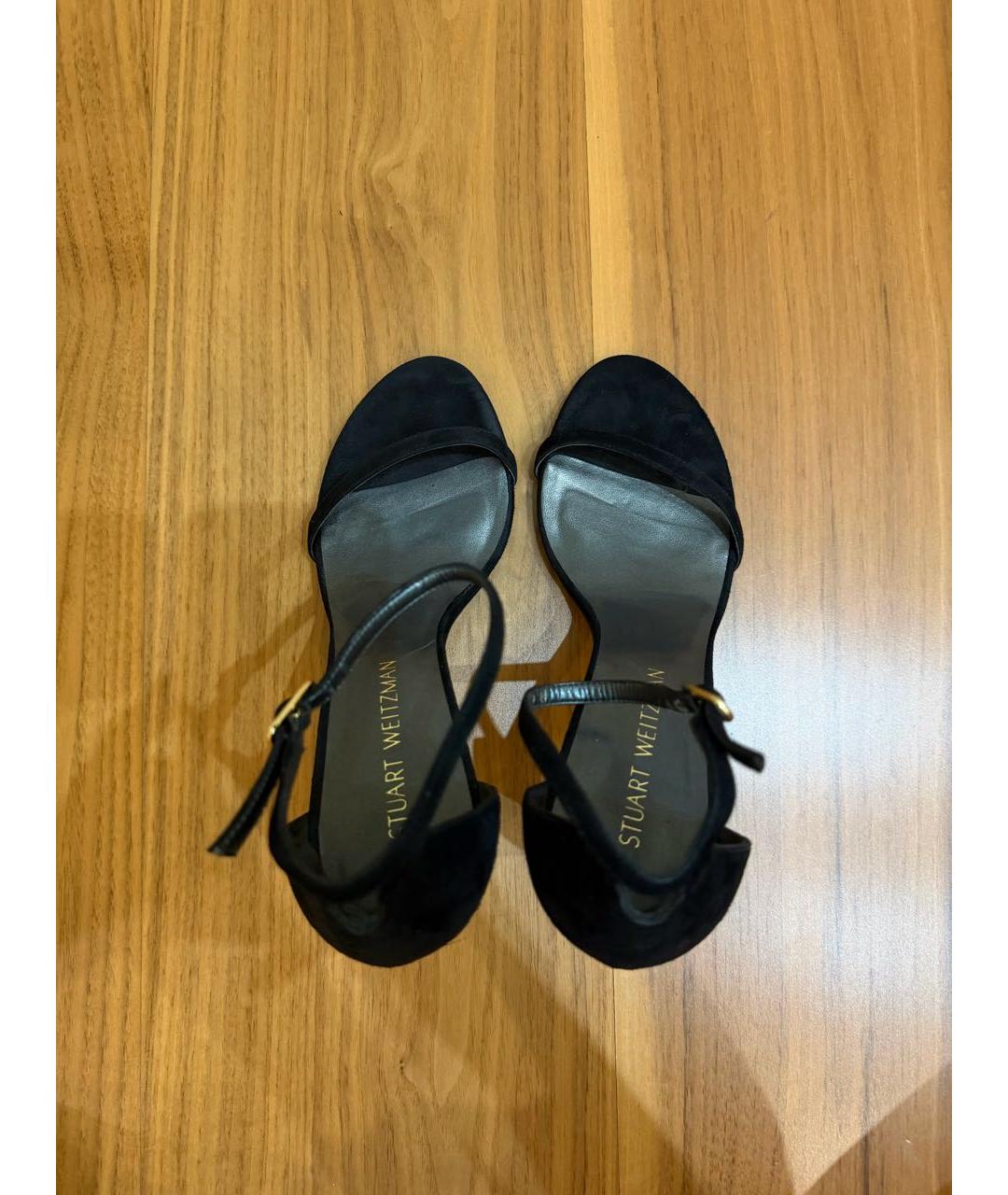 STUART WEITZMAN Черные замшевые босоножки, фото 3