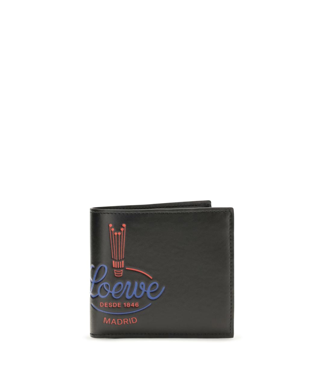 LOEWE Черный кожаный кошелек, фото 1