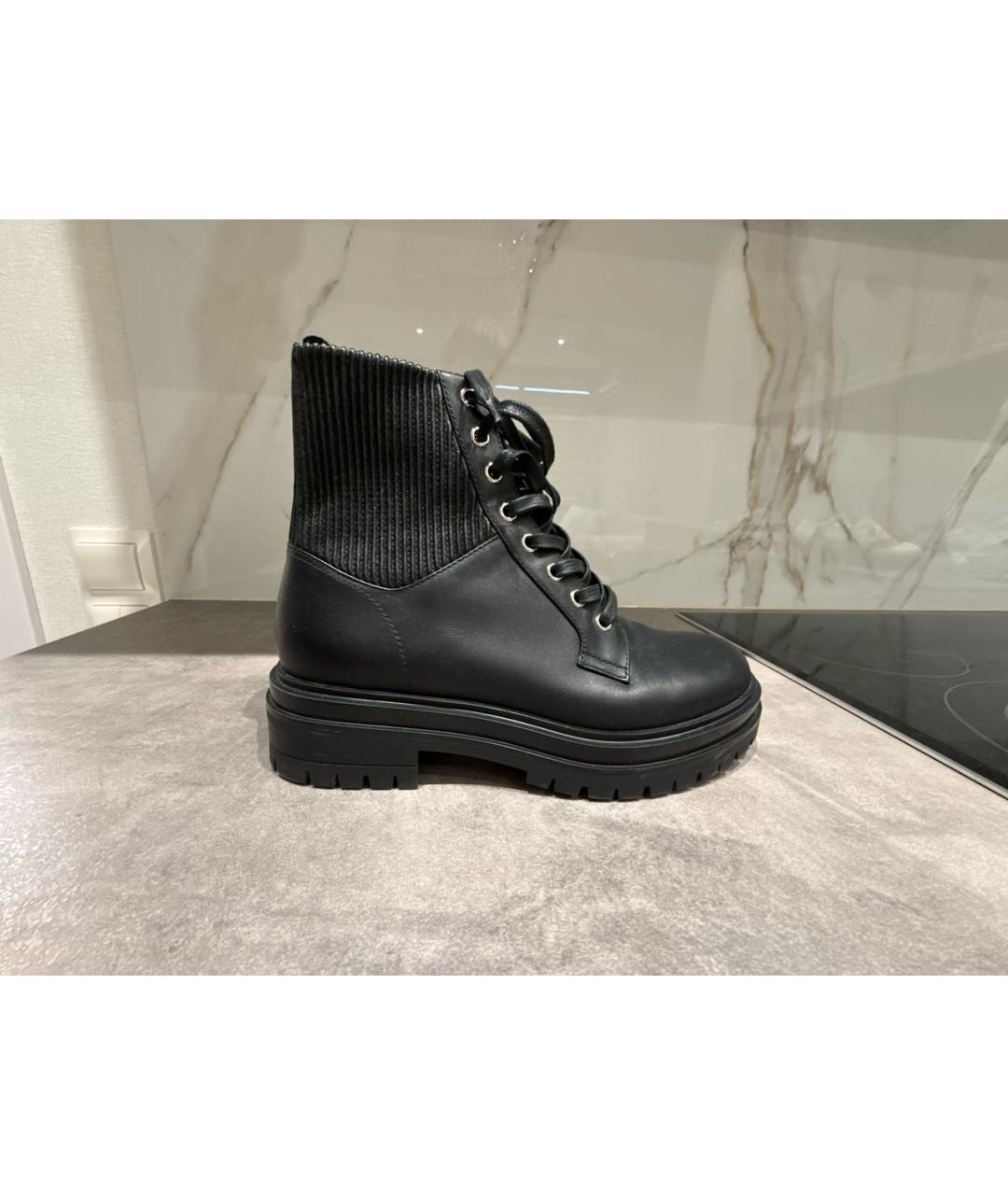 GIANVITO ROSSI Черные кожаные ботинки, фото 5