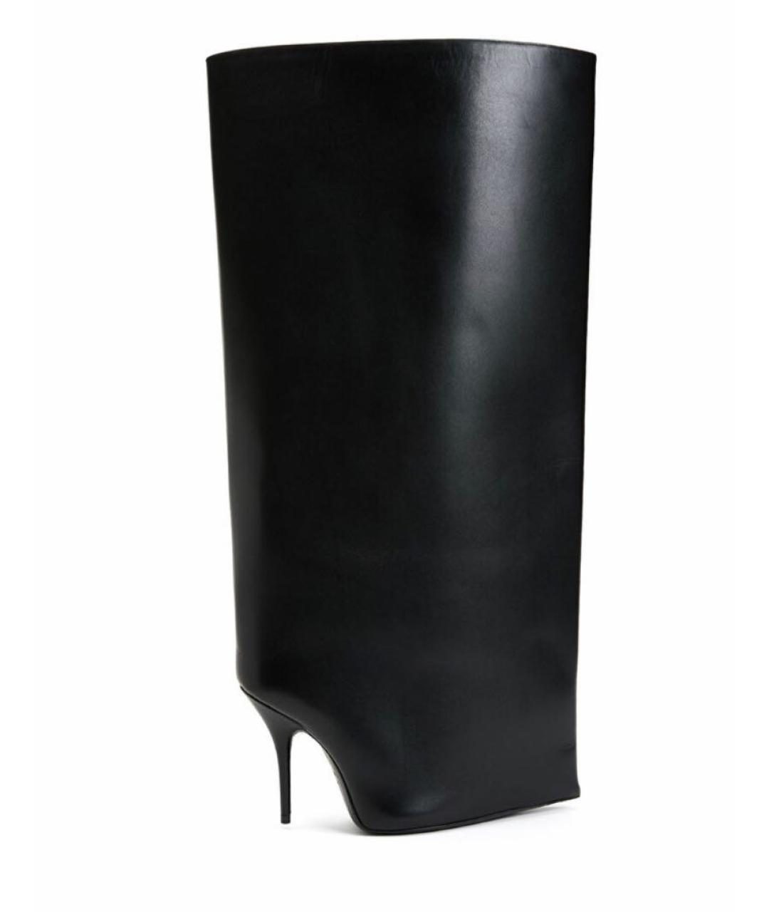 BALENCIAGA Черные кожаные сапоги, фото 1