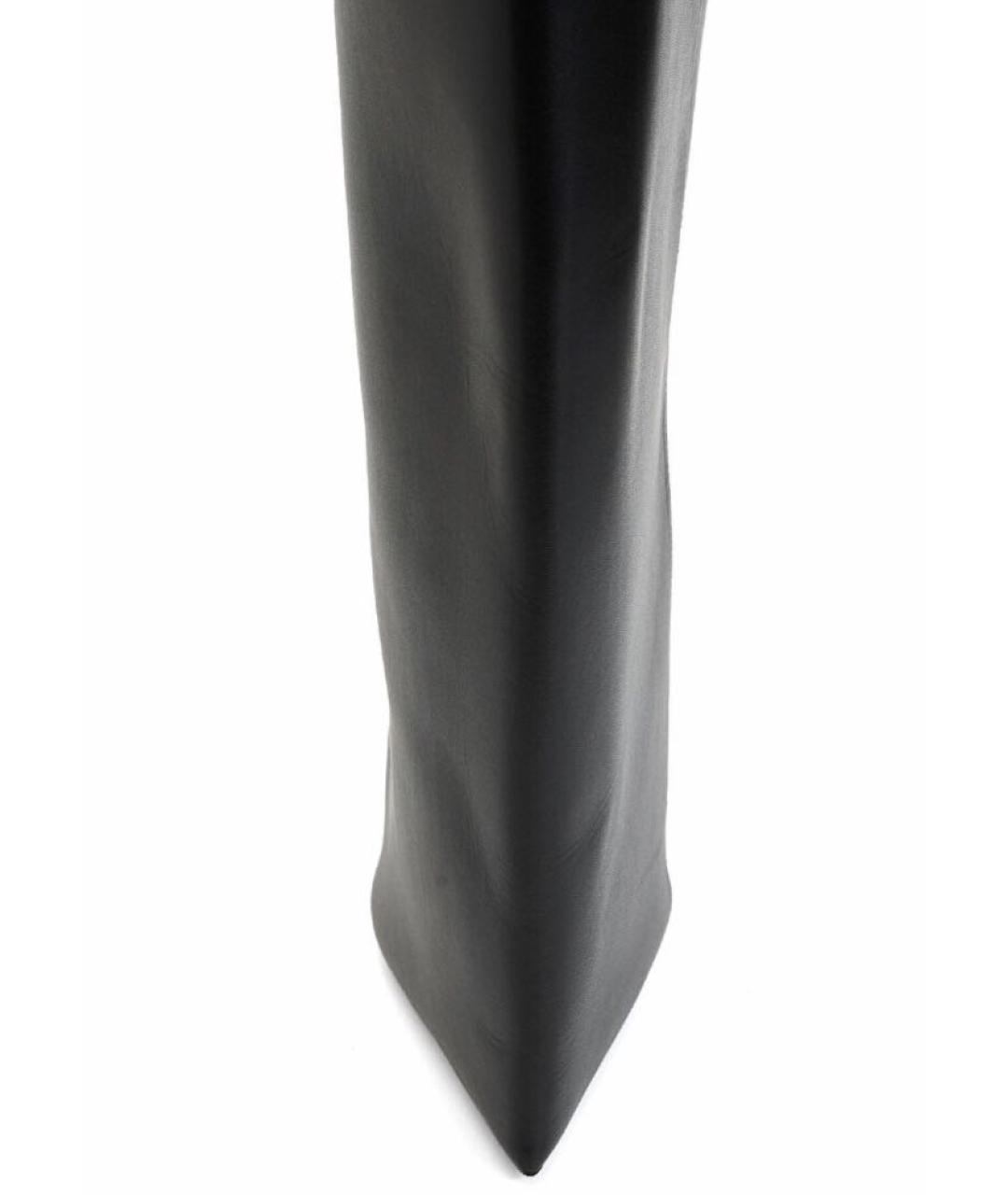 BALENCIAGA Черные кожаные сапоги, фото 4