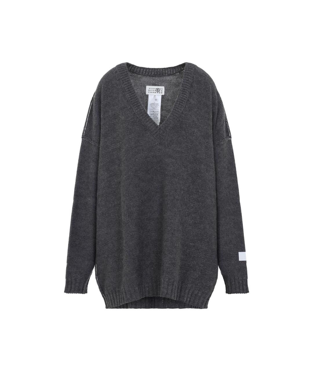 MM6 MAISON MARGIELA Серый шерстяной джемпер / свитер, фото 1