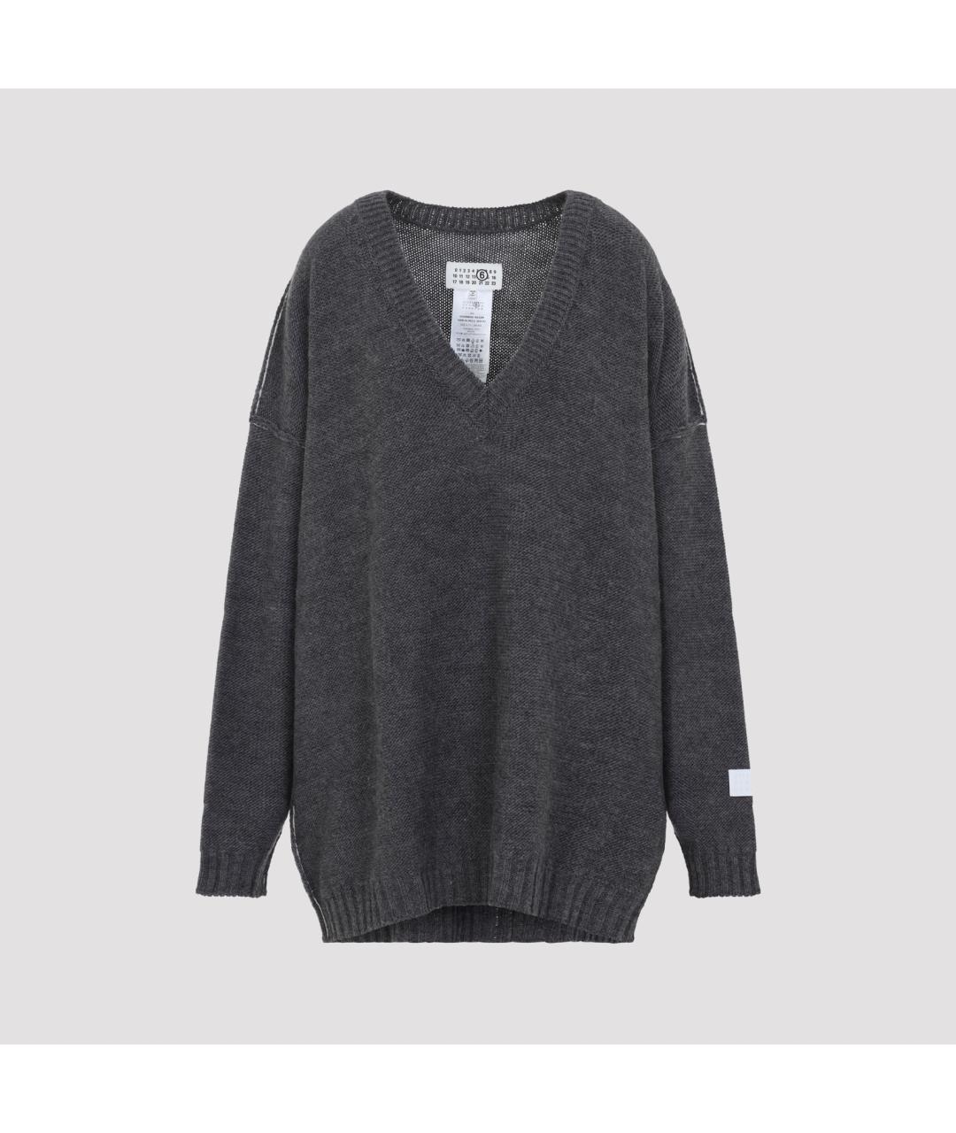 MM6 MAISON MARGIELA Серый шерстяной джемпер / свитер, фото 2