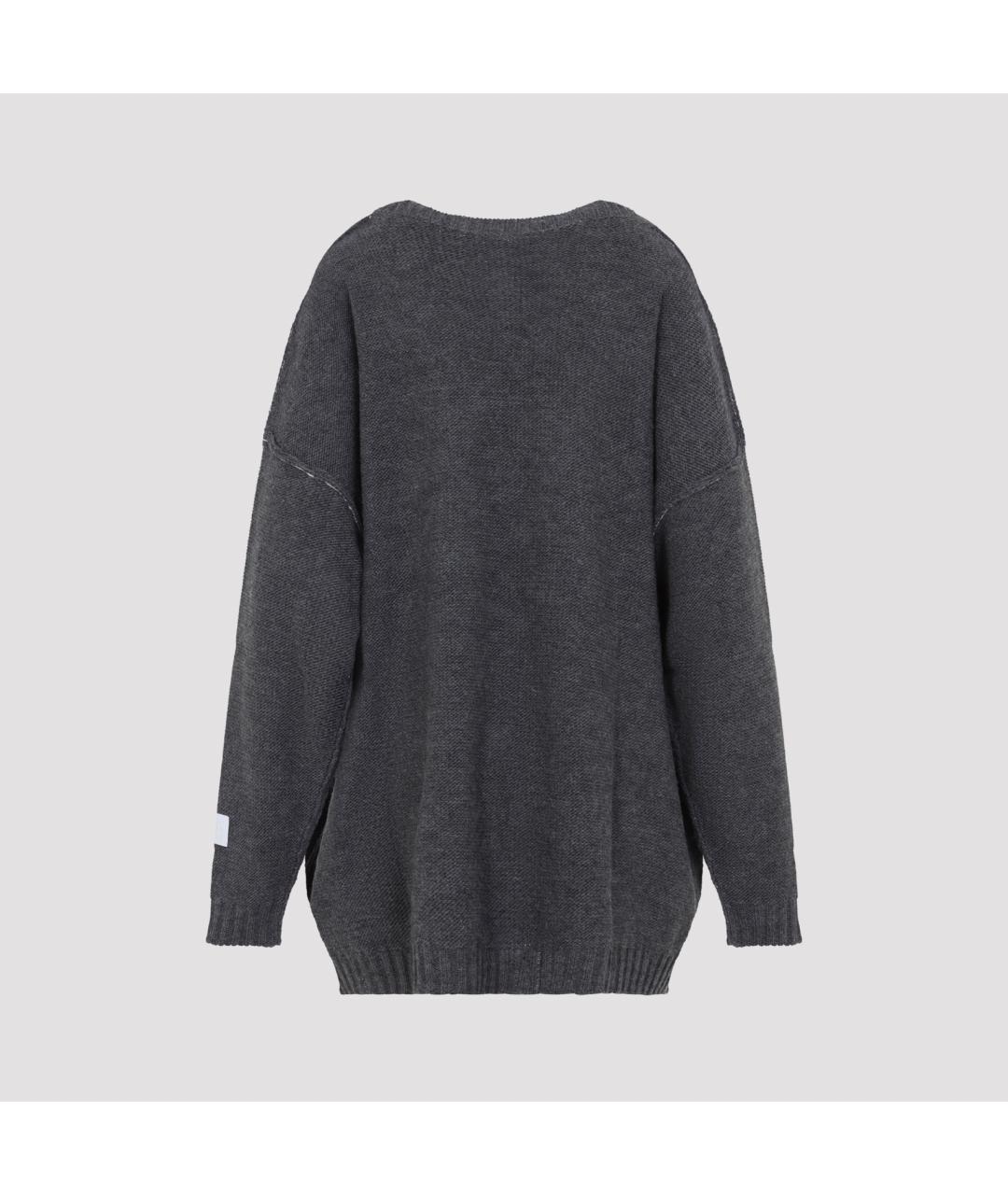MM6 MAISON MARGIELA Серый шерстяной джемпер / свитер, фото 3