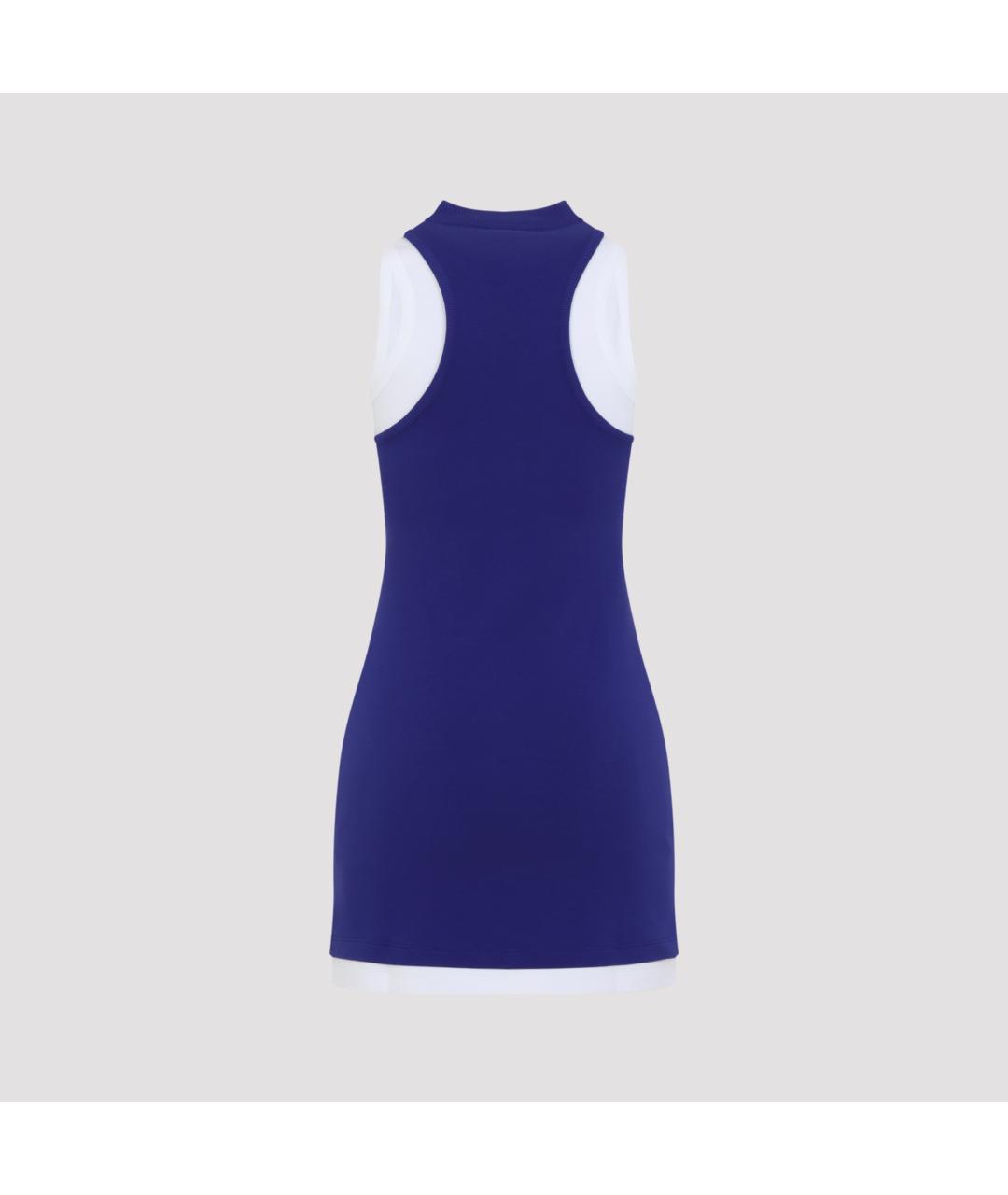 VERSACE Синее хлопковое повседневное платье, фото 3