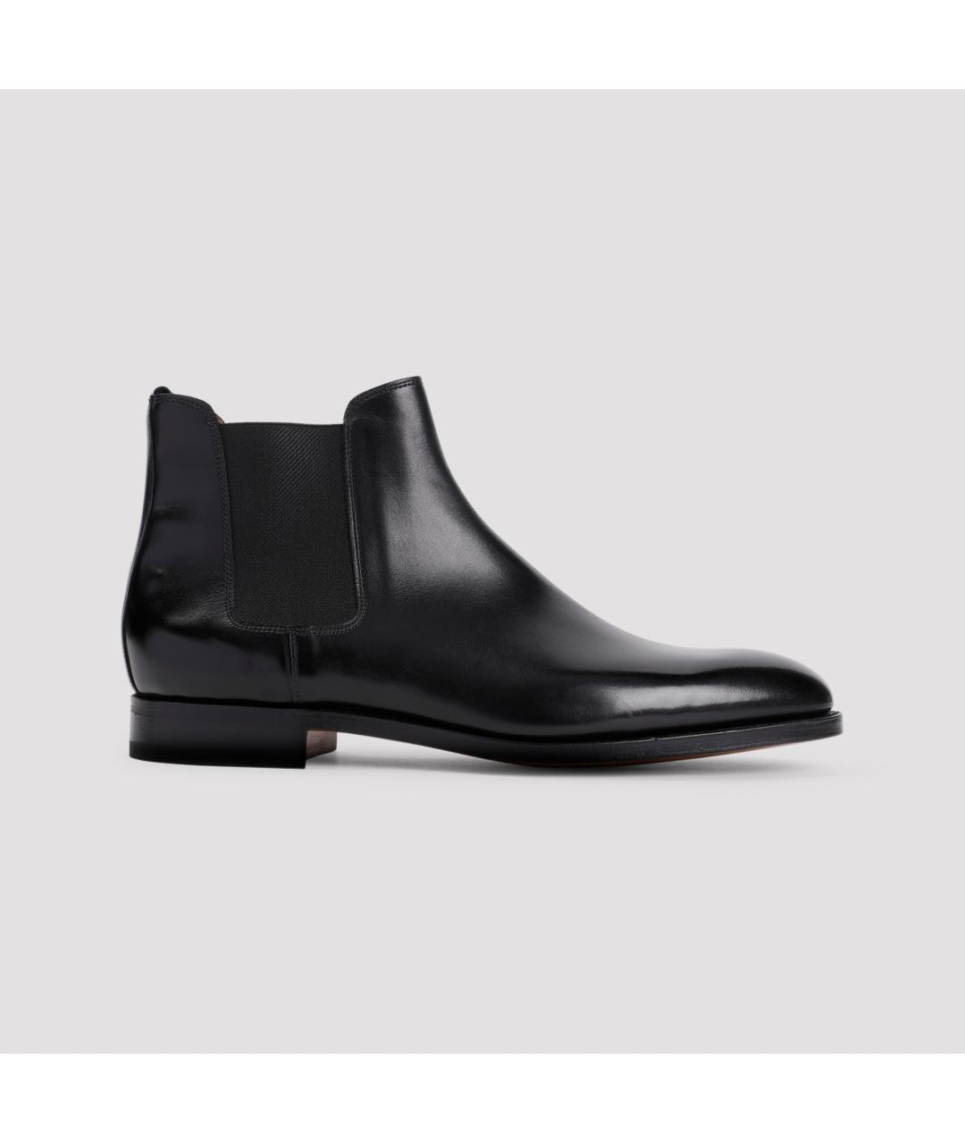 JOHN LOBB Черные кожаные низкие ботинки, фото 2