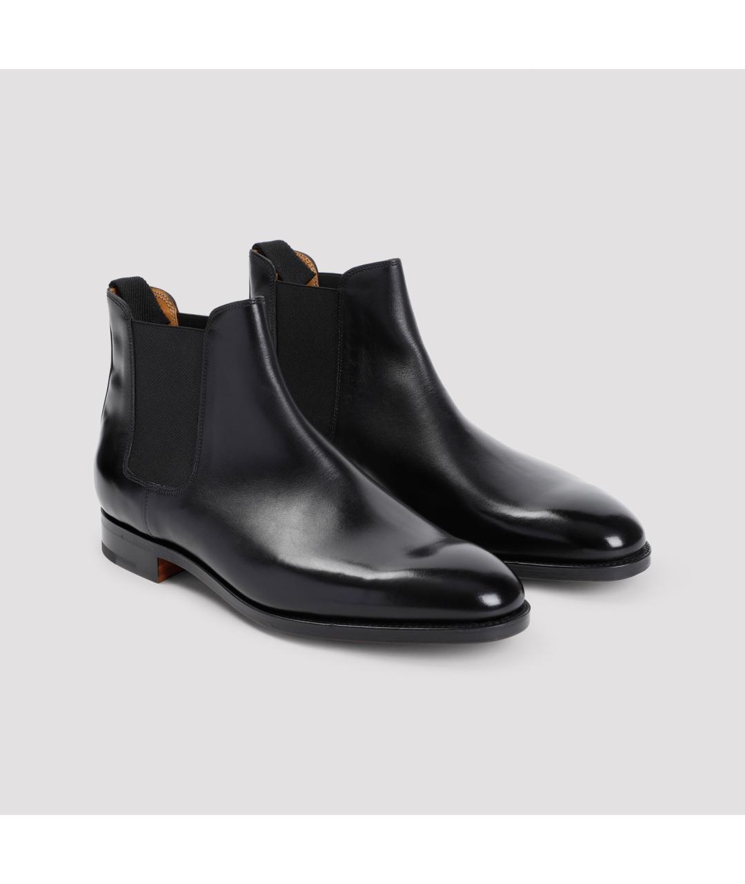 JOHN LOBB Черные кожаные низкие ботинки, фото 4