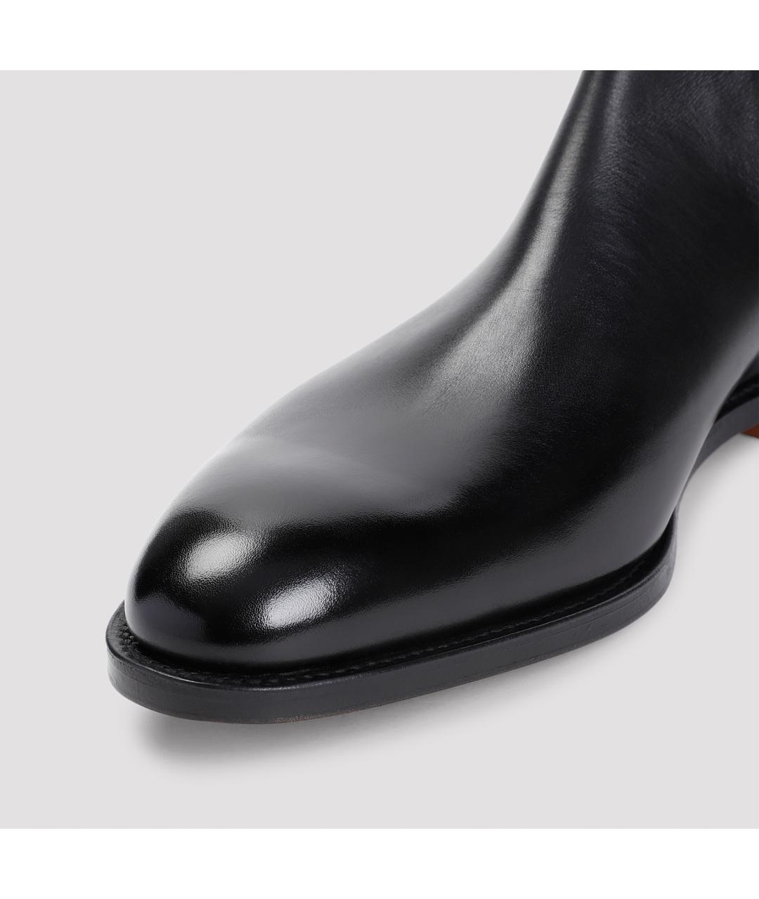 JOHN LOBB Черные кожаные низкие ботинки, фото 5