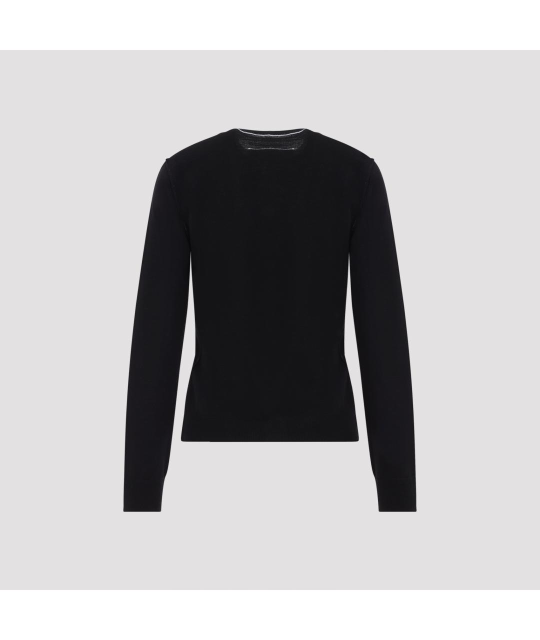MM6 MAISON MARGIELA Черный шерстяной кардиган, фото 3