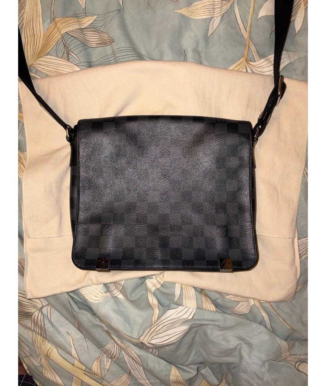 LOUIS VUITTON Черная канва сумка на плечо, фото 8