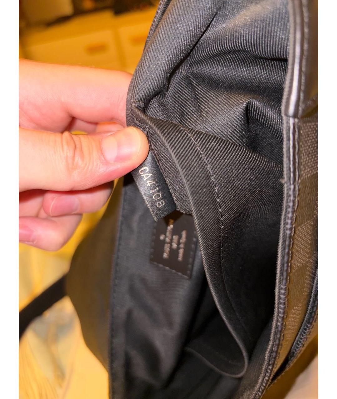 LOUIS VUITTON Черная канва сумка на плечо, фото 5