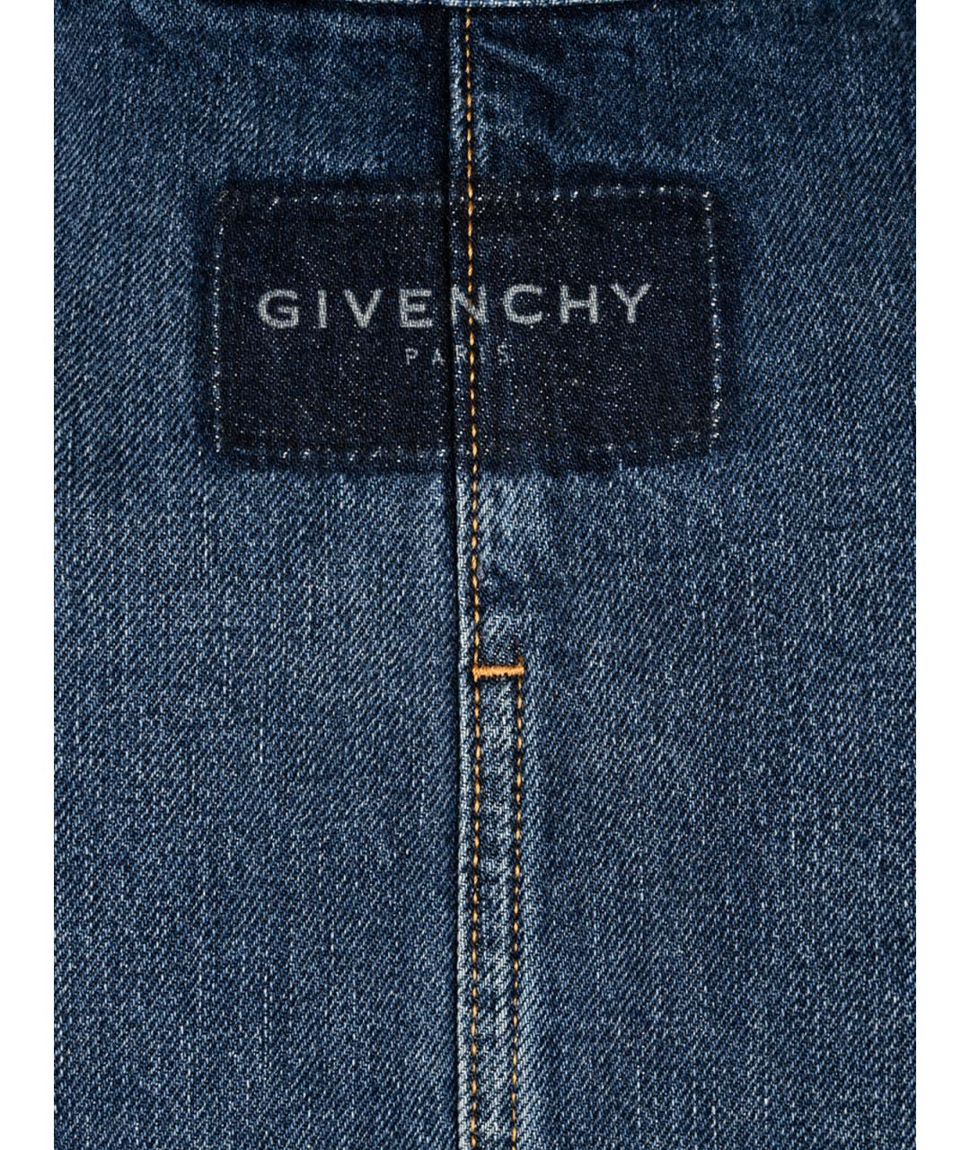 GIVENCHY Синяя хлопковая кэжуал рубашка, фото 3