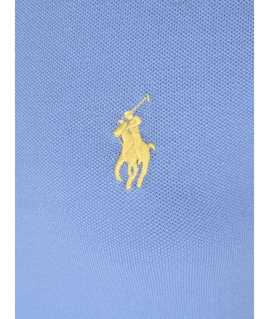 POLO RALPH LAUREN Голубое хлопковое повседневное платье, фото 5
