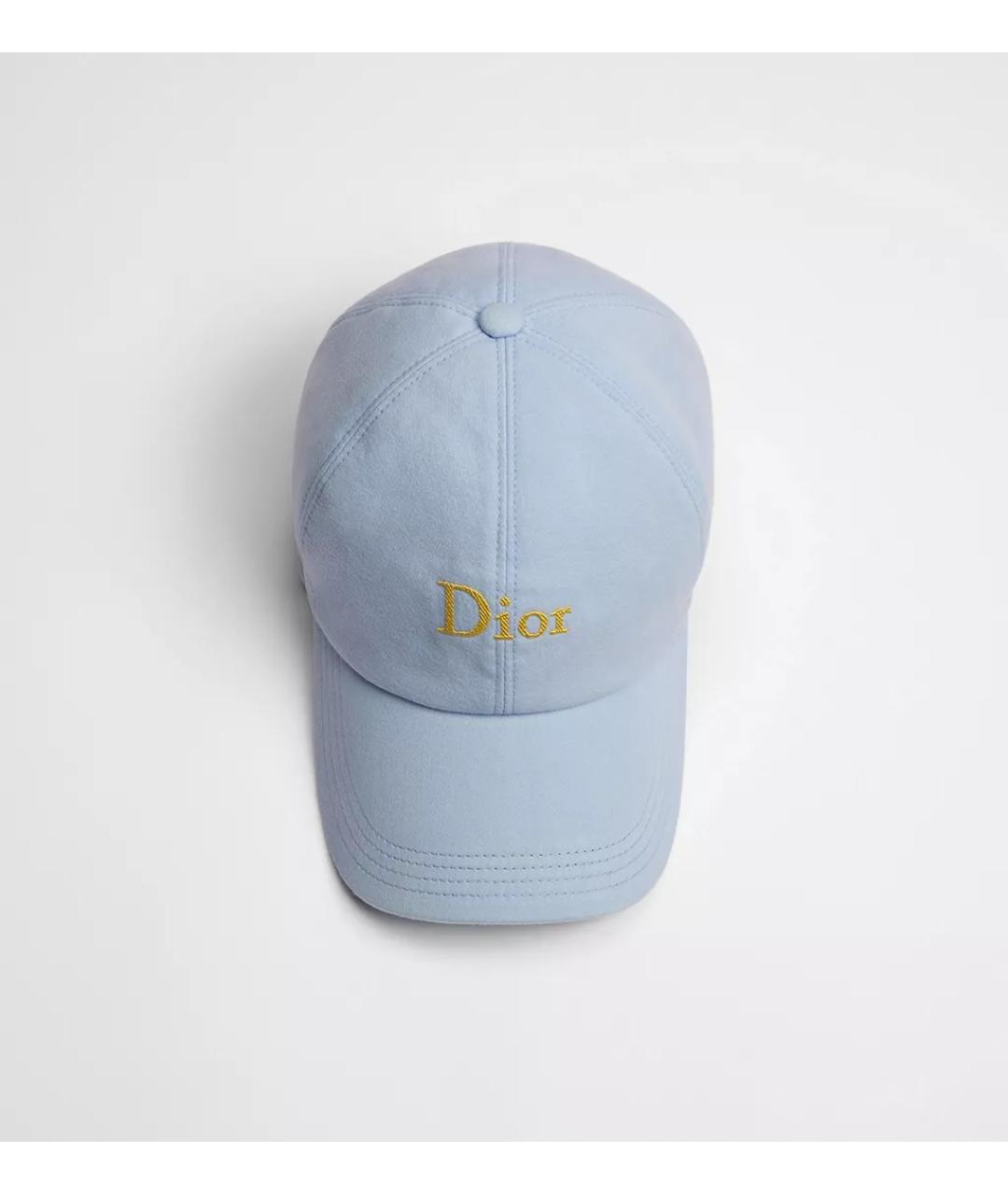 CHRISTIAN DIOR Голубая хлопковая кепка/бейсболка, фото 2
