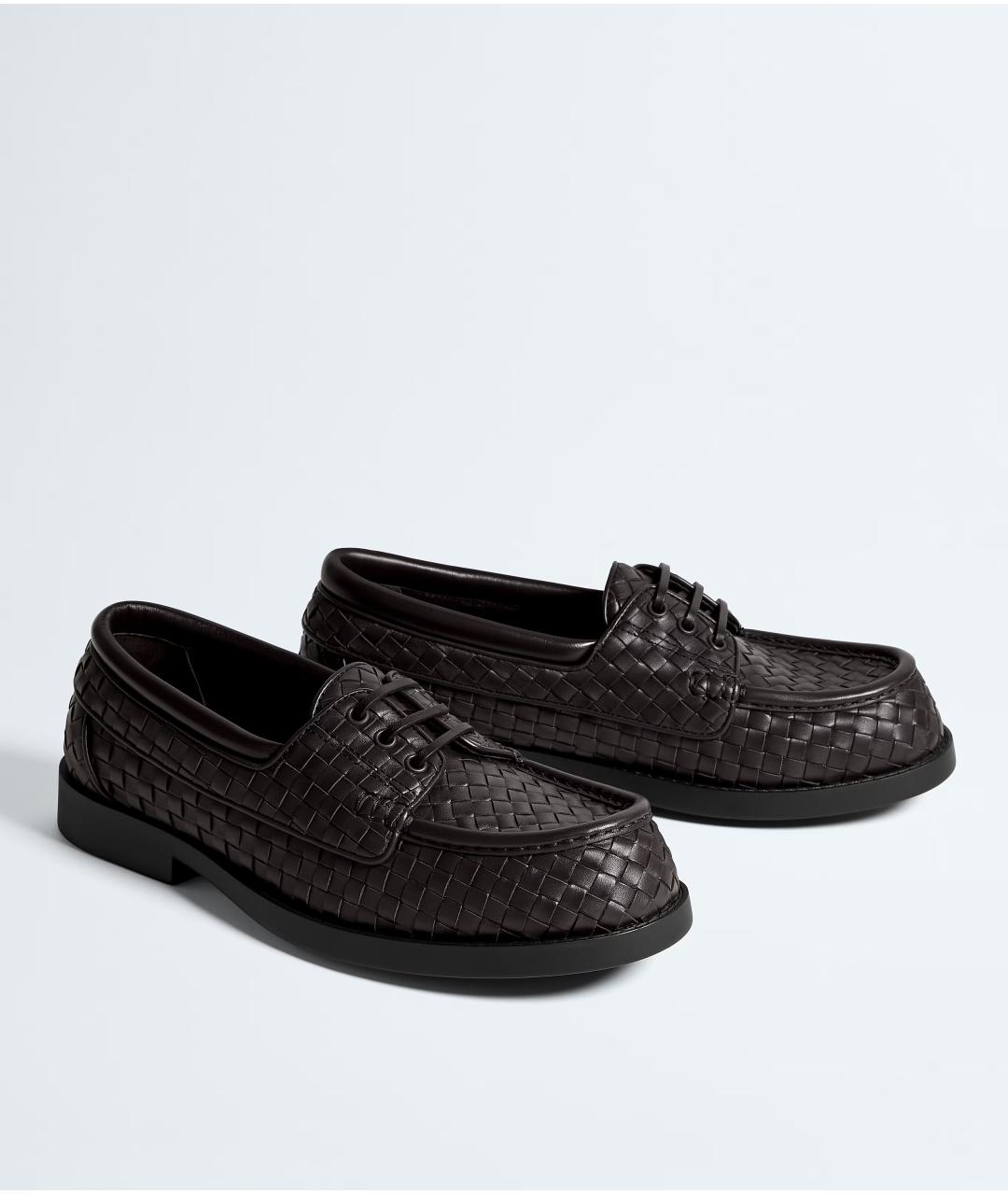 BOTTEGA VENETA Коричневые кожаные лоферы, фото 2