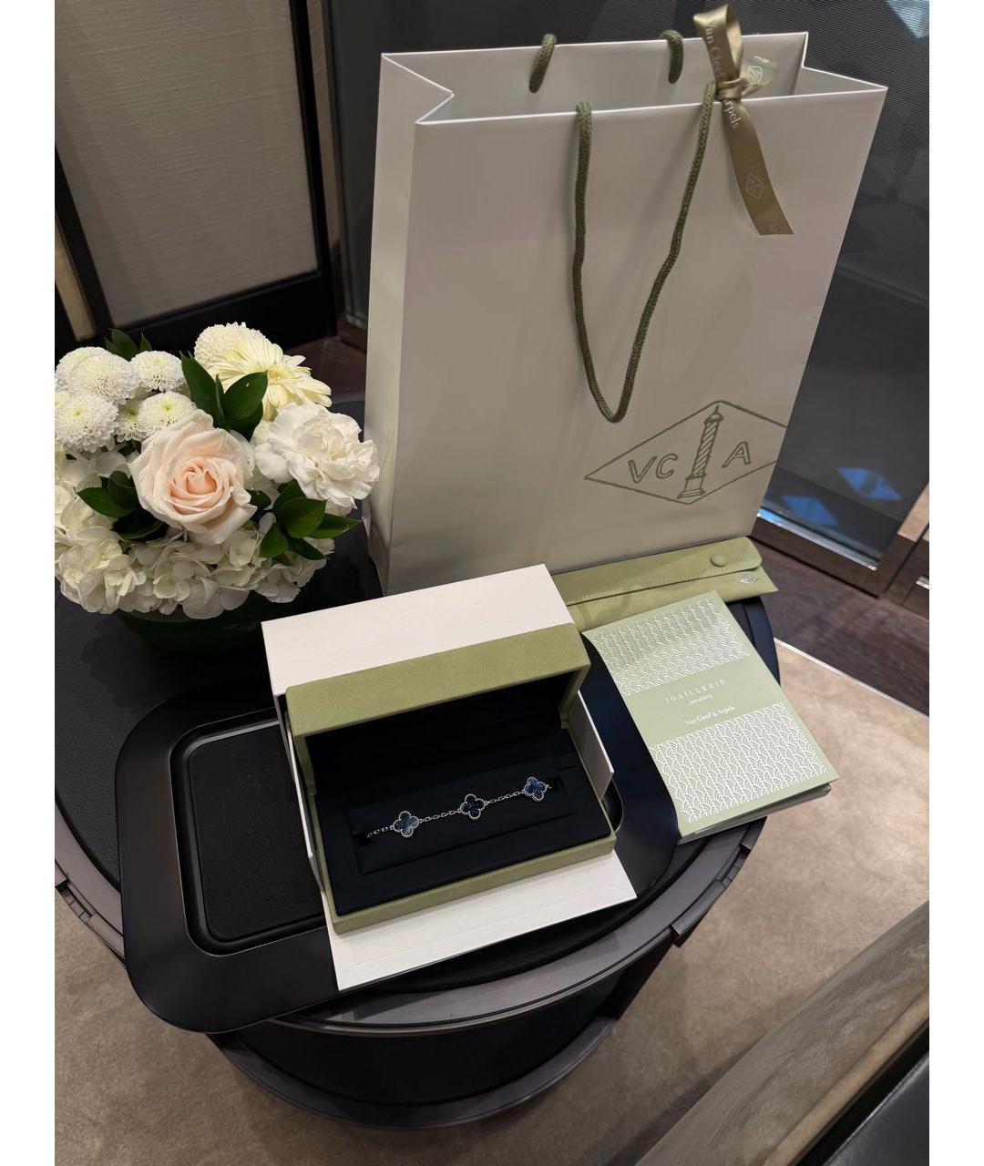 VAN CLEEF & ARPELS Темно-синий браслет из белого золота, фото 3