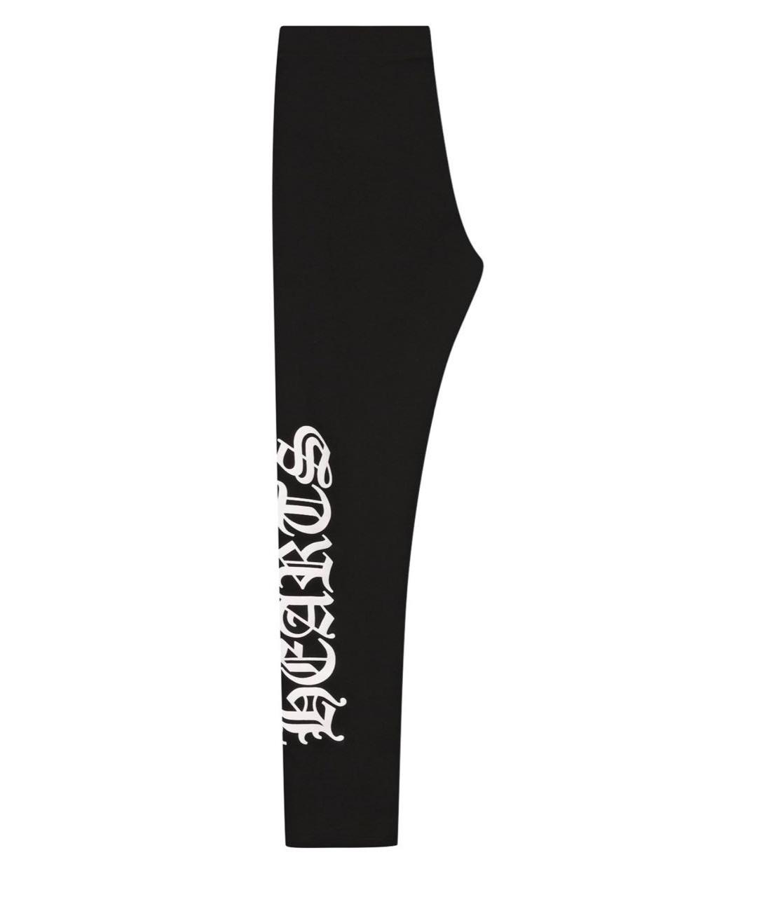 CHROME HEARTS Черные хлопко-эластановые леггинсы и велосипедки, фото 2