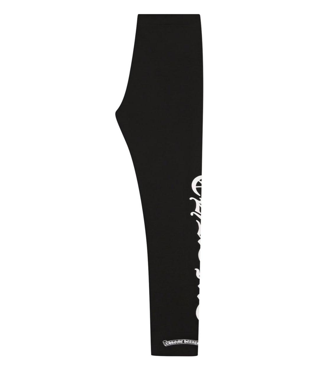 CHROME HEARTS Черные хлопко-эластановые леггинсы и велосипедки, фото 3