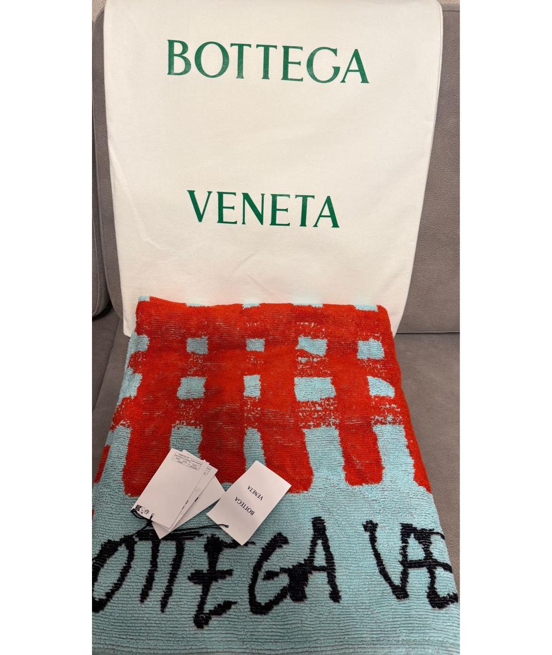 BOTTEGA VENETA Бирюзовое полотенце, фото 2