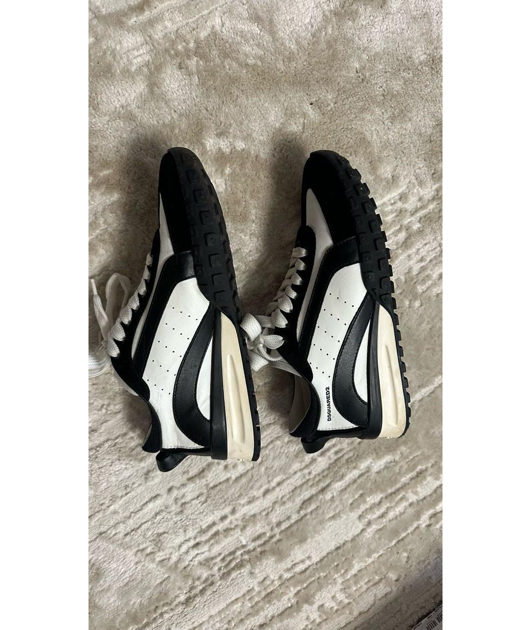 DSQUARED2 Белые кожаные кроссовки, фото 6