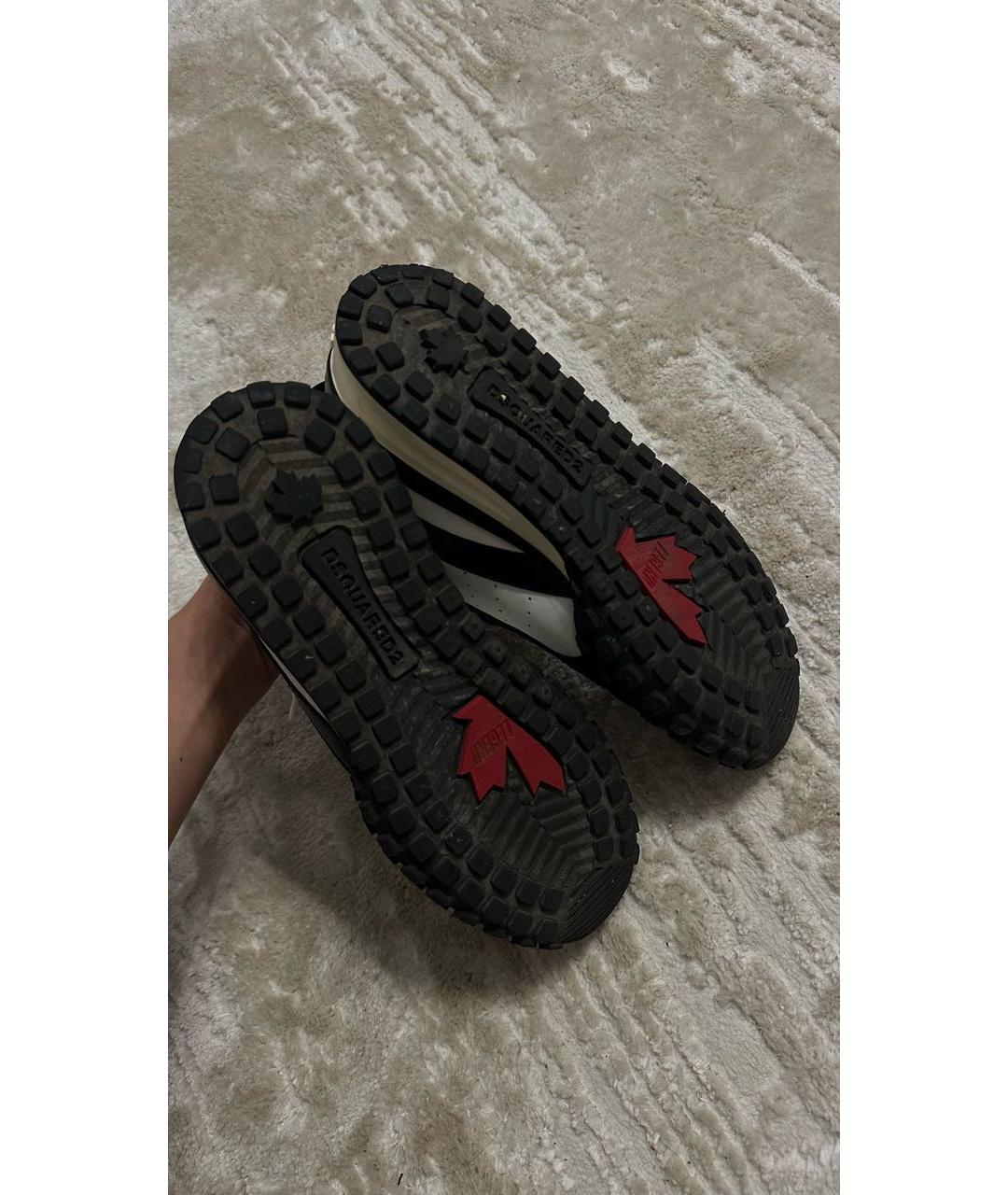DSQUARED2 Белые кожаные кроссовки, фото 7