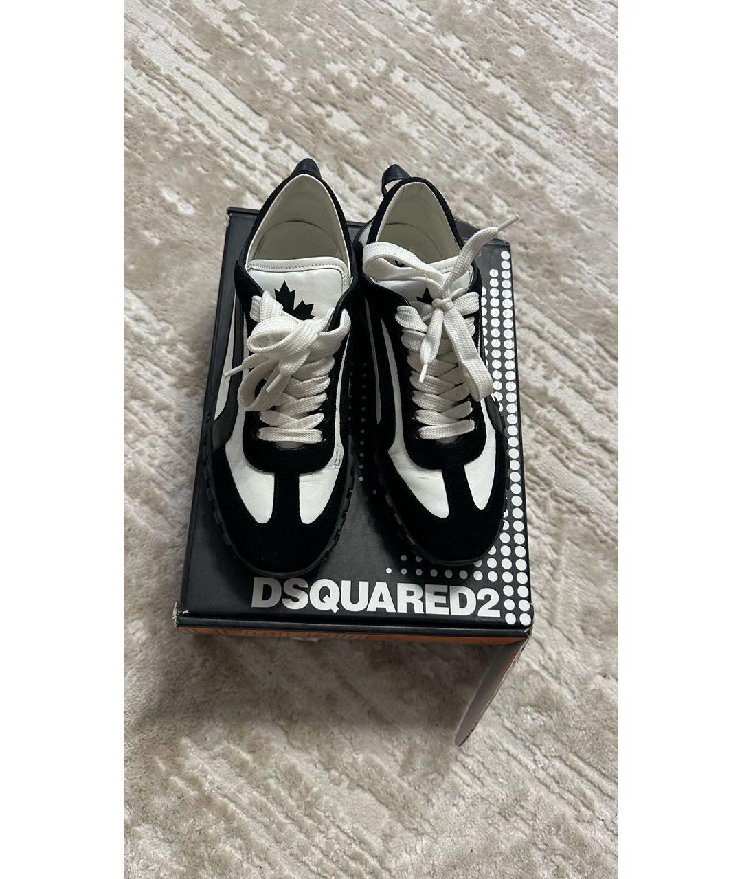 DSQUARED2 Белые кожаные кроссовки, фото 2